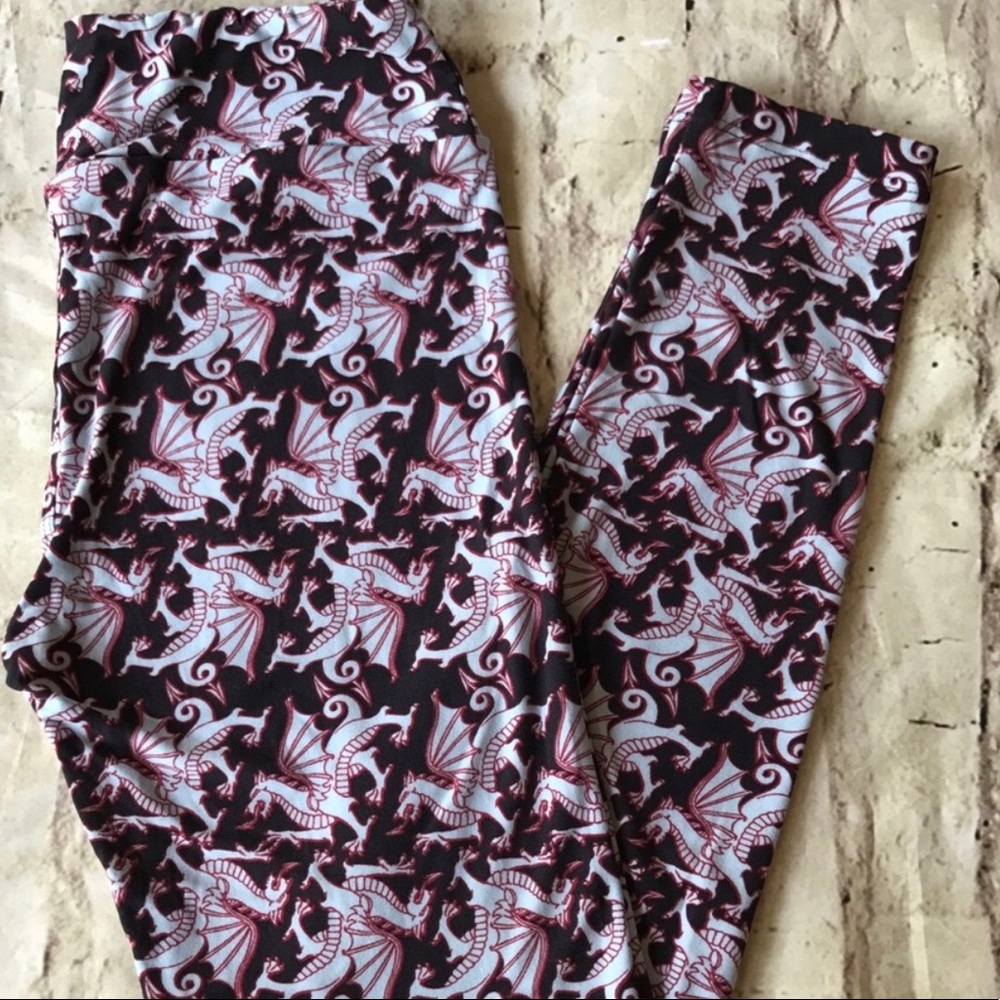 NWT LuLaRoe OS Dragon Leggings - Unicorn Print